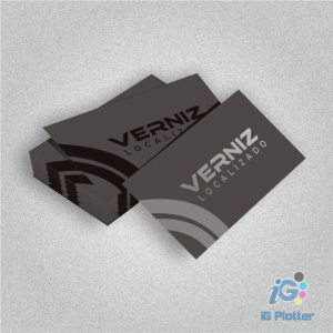 CARTÃO DE VISITA 1.000 UND COUCHÊ 300G 9X5 FRENTE E VERSO COLORIDO VERNIZ LOCALIZADO CORTE RETO a criação da arte não está incluso uma logo
