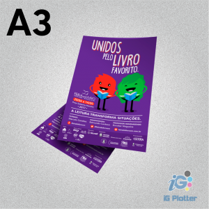 IMPRESSÃO PAPEL COUCHE A3 200G AO 250G A3    